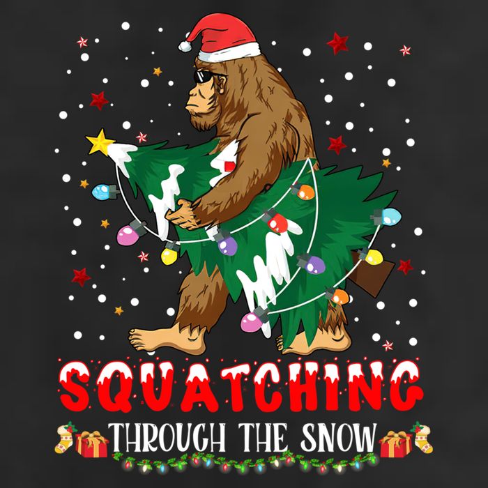 Sasquatch Christmas Squatching Bigfoot Santa Xmas Tree Light Tumbler