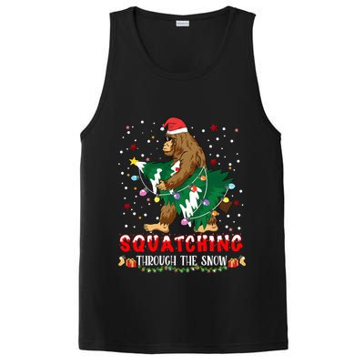 Sasquatch Christmas Squatching Bigfoot Santa Xmas Tree Light PosiCharge Competitor Tank