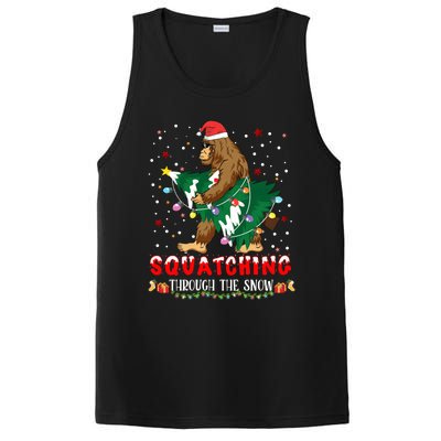 Sasquatch Christmas Squatching Bigfoot Santa Xmas Tree Light PosiCharge Competitor Tank