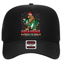 Sasquatch Christmas Squatching Bigfoot Santa Xmas Tree Light Hat