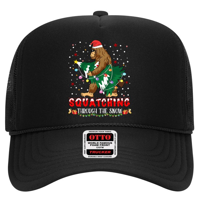 Sasquatch Christmas Squatching Bigfoot Santa Xmas Tree Light Hat