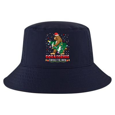 Sasquatch Christmas Squatching Bigfoot Santa Xmas Tree Light Cool Comfort Performance Bucket Hat