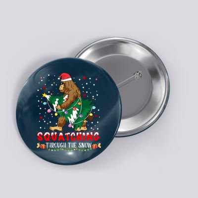 Sasquatch Christmas Squatching Bigfoot Santa Xmas Tree Light Button