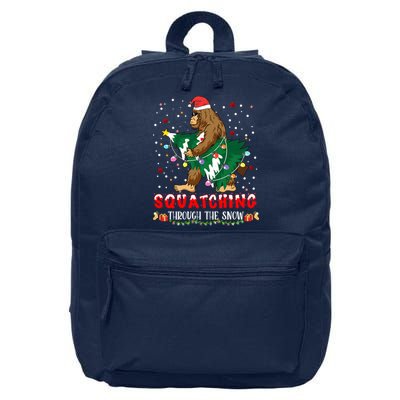 Sasquatch Christmas Squatching Bigfoot Santa Xmas Tree Light 16 in Basic Backpack