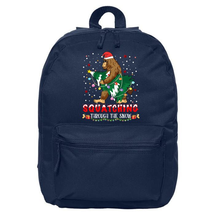 Sasquatch Christmas Squatching Bigfoot Santa Xmas Tree Light 16 in Basic Backpack