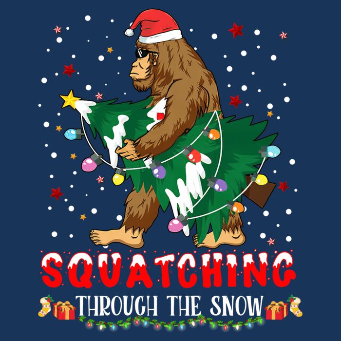 Sasquatch Christmas Squatching Bigfoot Santa Xmas Tree Light 16 in Basic Backpack