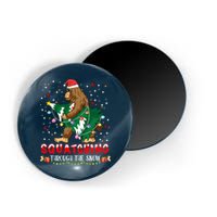 Sasquatch Christmas Squatching Bigfoot Santa Xmas Tree Light Magnet