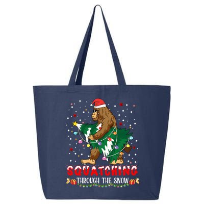 Sasquatch Christmas Squatching Bigfoot Santa Xmas Tree Light 25L Jumbo Tote