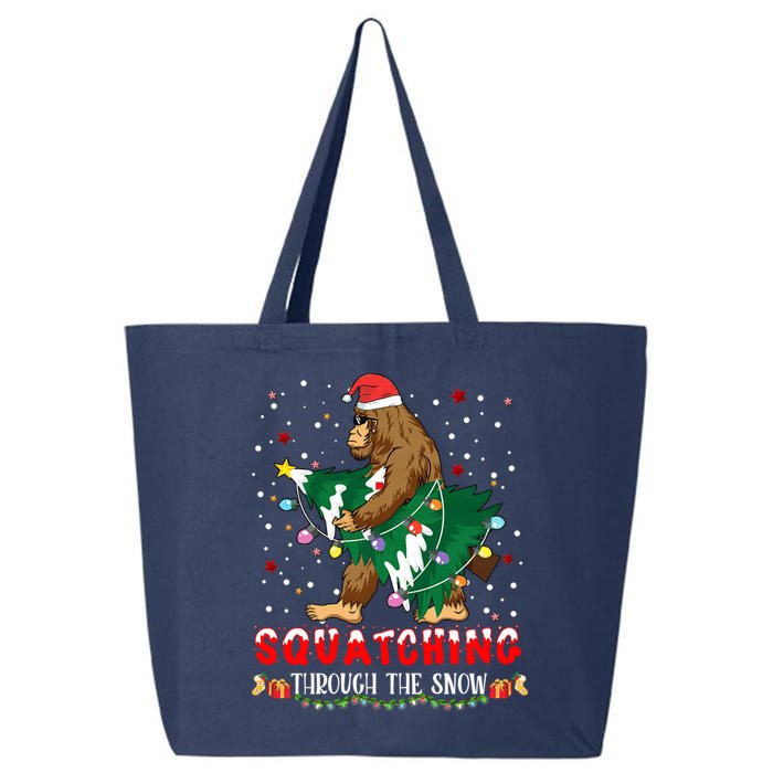 Sasquatch Christmas Squatching Bigfoot Santa Xmas Tree Light 25L Jumbo Tote