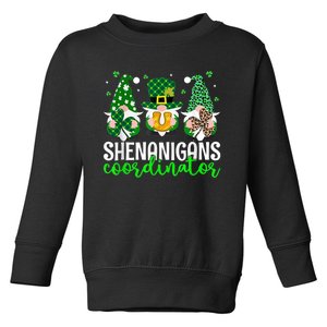 Shenanigans Coordinator St Patricks Day Gnomes Green Proud Toddler Sweatshirt