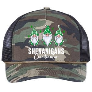 Shenanigans Coordinator St Patricks Day Gnomes Retro Rope Trucker Hat Cap