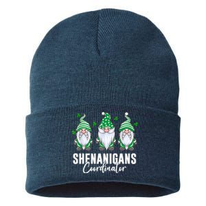 Shenanigans Coordinator St Patricks Day Gnomes Sustainable Knit Beanie