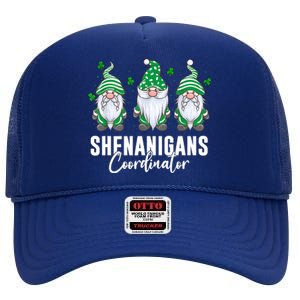 Shenanigans Coordinator St Patricks Day Gnomes High Crown Mesh Back Trucker Hat