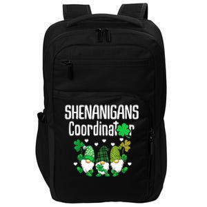 Shenanigans Coordinator St Patricks Day Gnomes Green Proud Impact Tech Backpack