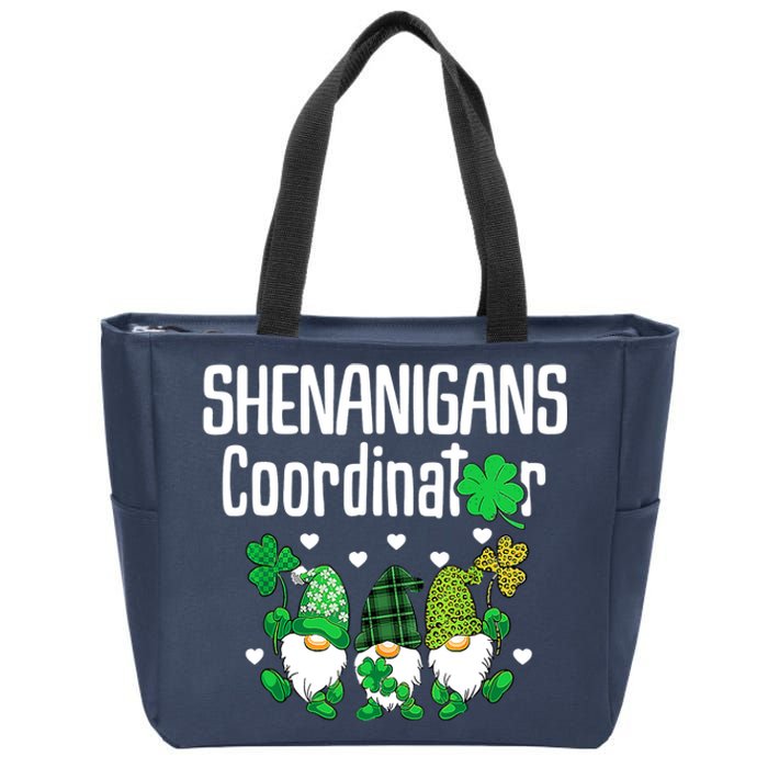 Shenanigans Coordinator St Patricks Day Gnomes Green Proud Zip Tote Bag