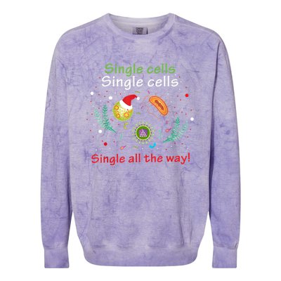 Single Cells Single Cells Science Biology Christmas Colorblast Crewneck Sweatshirt