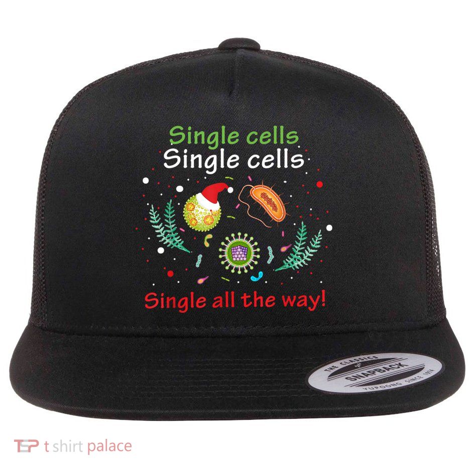 Single Cells Single Cells Science Biology Christmas Flat Bill Trucker Hat