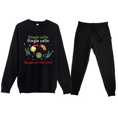 Single Cells Single Cells Science Biology Christmas Premium Crewneck Sweatsuit Set