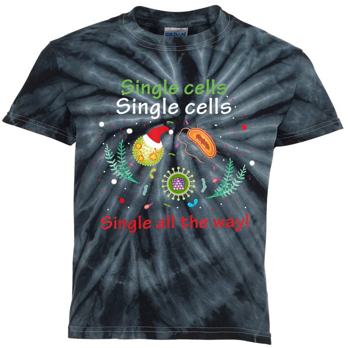 Single Cells Single Cells Science Biology Christmas Kids Tie-Dye T-Shirt