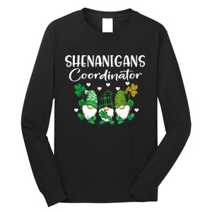 Shenanigans Coordinator St Patricks Day Gnomes Green Proud Long Sleeve Shirt