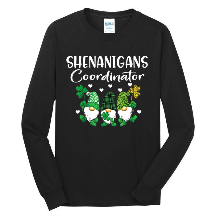 Shenanigans Coordinator St Patricks Day Gnomes Green Proud Tall Long Sleeve T-Shirt