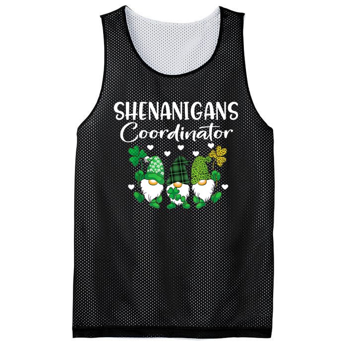 Shenanigans Coordinator St Patricks Day Gnomes Green Proud Mesh Reversible Basketball Jersey Tank