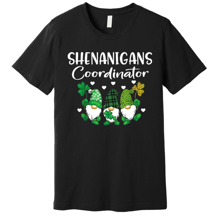 Shenanigans Coordinator St Patricks Day Gnomes Green Proud Premium T-Shirt