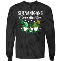 Shenanigans Coordinator St Patricks Day Gnomes Green Proud Tie-Dye Long Sleeve Shirt