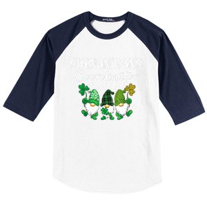 Shenanigans Coordinator St Patricks Day Gnomes Green Proud Baseball Sleeve Shirt