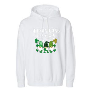 Shenanigans Coordinator St Patricks Day Gnomes Green Proud Garment-Dyed Fleece Hoodie