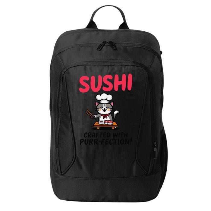 Sushi Cat  Sushi Roll Japanese Food Preppy Cat City Backpack