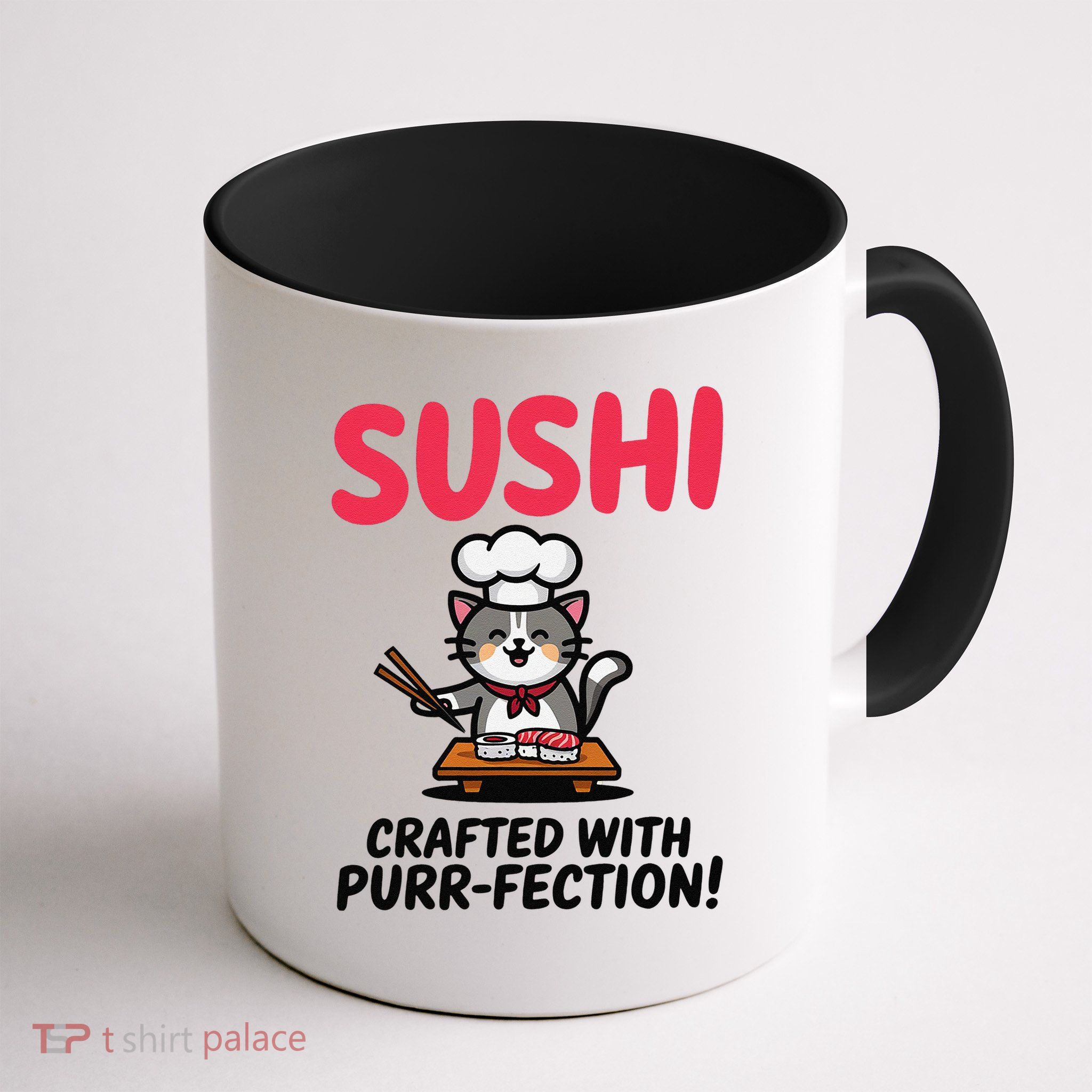 Sushi Cat  Sushi Roll Japanese Food Preppy Cat Mug