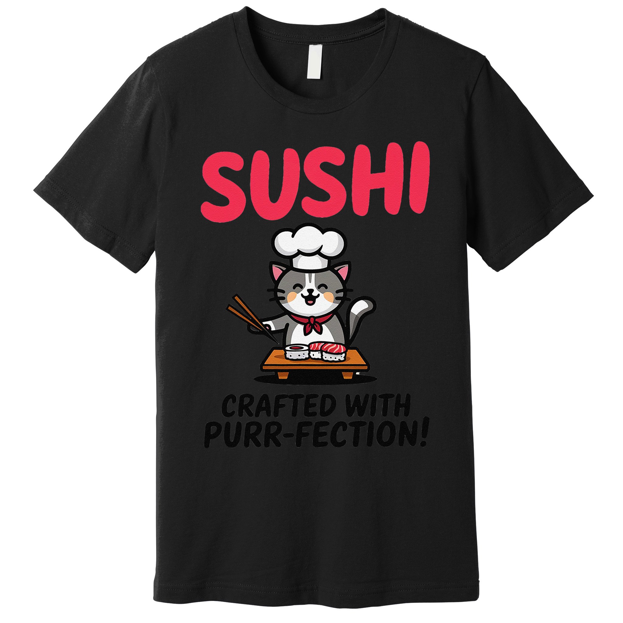 Sushi Cat  Sushi Roll Japanese Food Preppy Cat Premium T-Shirt
