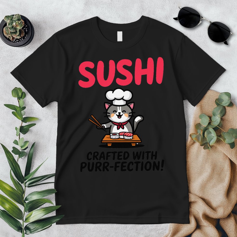 Sushi Cat  Sushi Roll Japanese Food Preppy Cat Premium T-Shirt