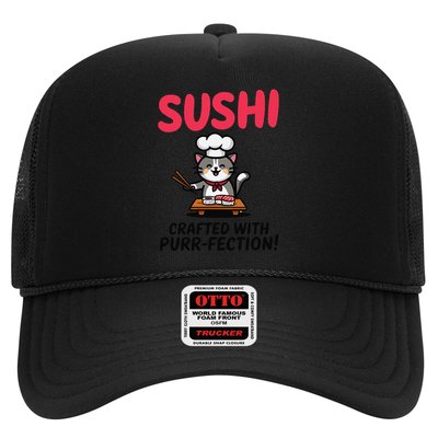 Sushi Cat  Sushi Roll Japanese Food Preppy Cat Trucker Hat