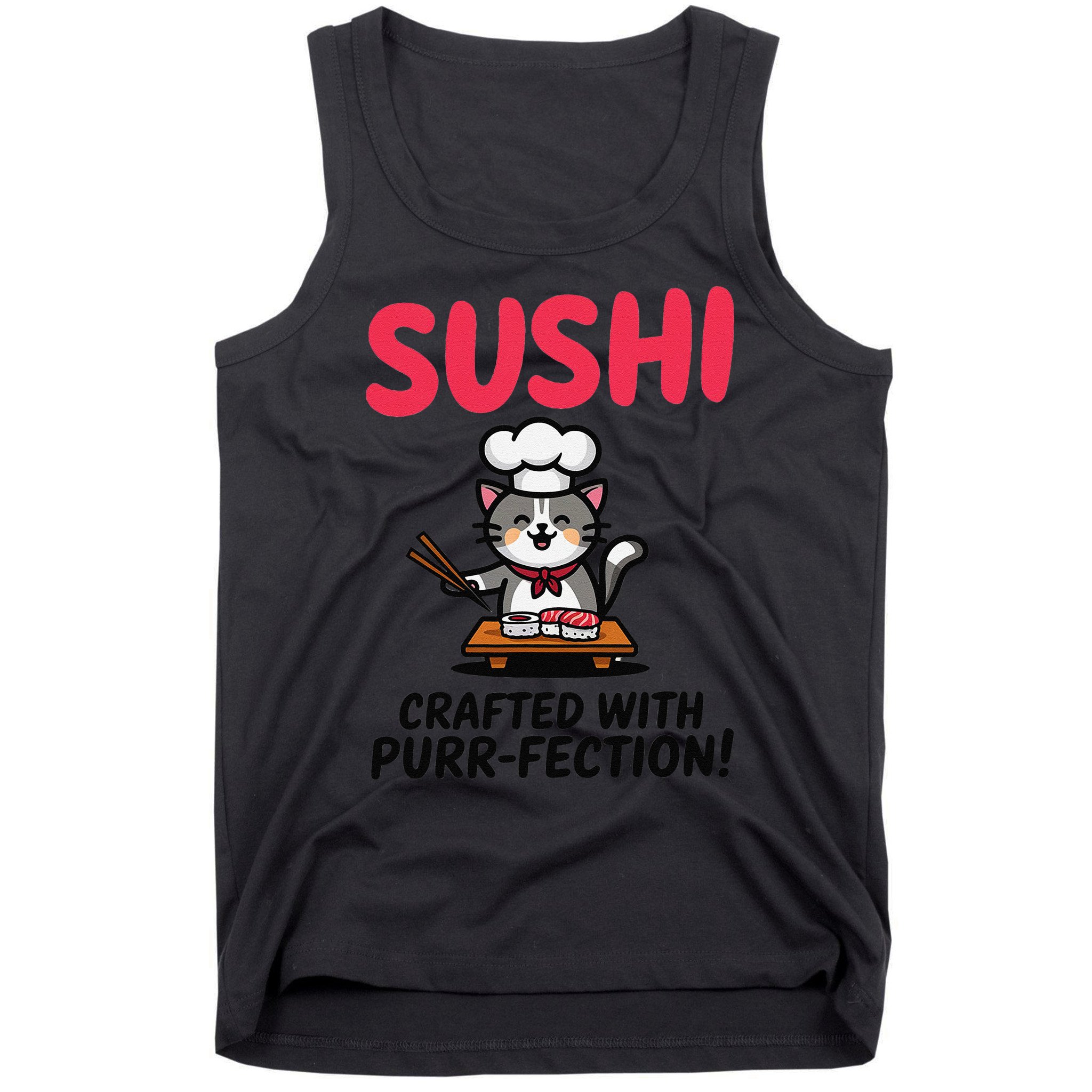 Sushi Cat  Sushi Roll Japanese Food Preppy Cat Tank Top