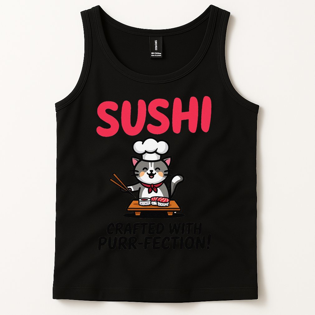 Sushi Cat  Sushi Roll Japanese Food Preppy Cat Tank Top