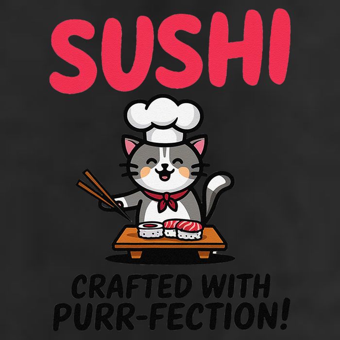 Sushi Cat  Sushi Roll Japanese Food Preppy Cat Golf Towel