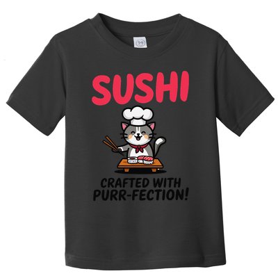 Sushi Cat  Sushi Roll Japanese Food Preppy Cat Toddler T-Shirt
