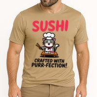 Sushi Cat  Sushi Roll Japanese Food Preppy Cat Cooling Performance Crew T-Shirt