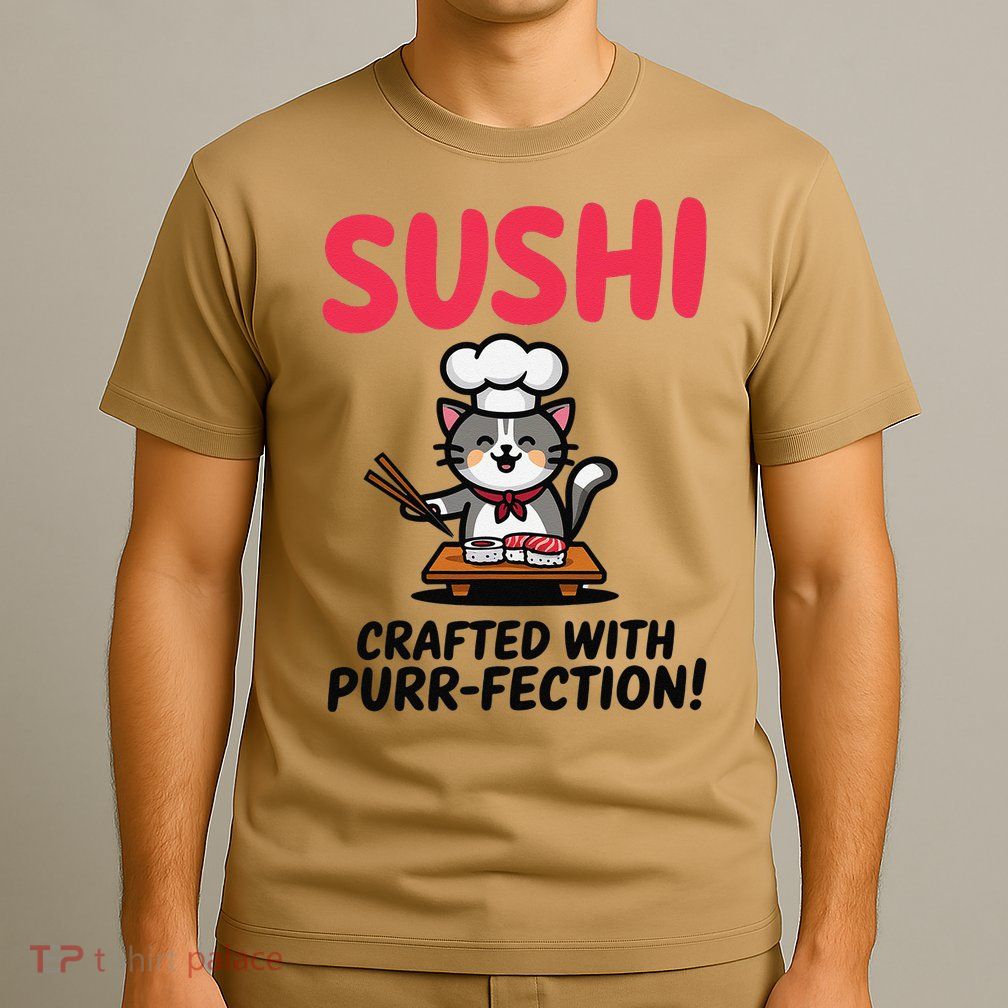Sushi Cat  Sushi Roll Japanese Food Preppy Cat T-Shirt