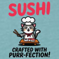 Sushi Cat  Sushi Roll Japanese Food Preppy Cat Sueded Cloud Jersey T-Shirt