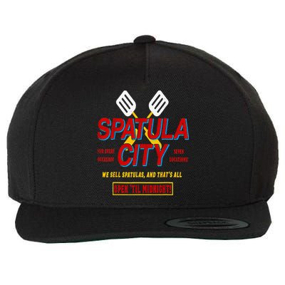 Spatula City Wool Snapback Cap