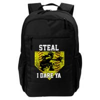 Softball Catcher Steal I Dare Ya Funny Player Gift Backpack