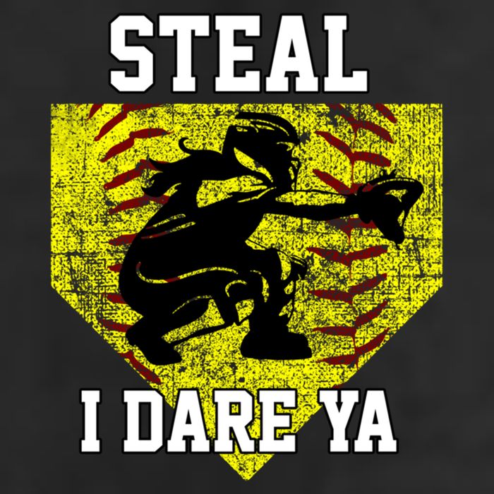 Softball Catcher Steal I Dare Ya Funny Player Gift Adult Drive Performance Visor