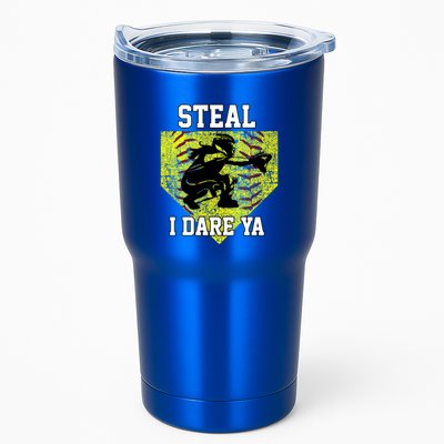 Softball Catcher Steal I Dare Ya Funny Player Gift Tumbler