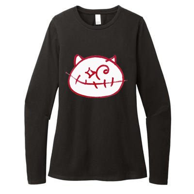 Smiling Cat Womens CVC Long Sleeve Shirt