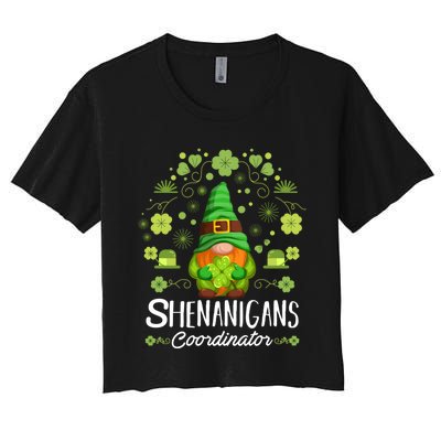 Shenanigans Coordinator, St Patricks Day Shirt Sweatshirt Women's Crop Top Tee