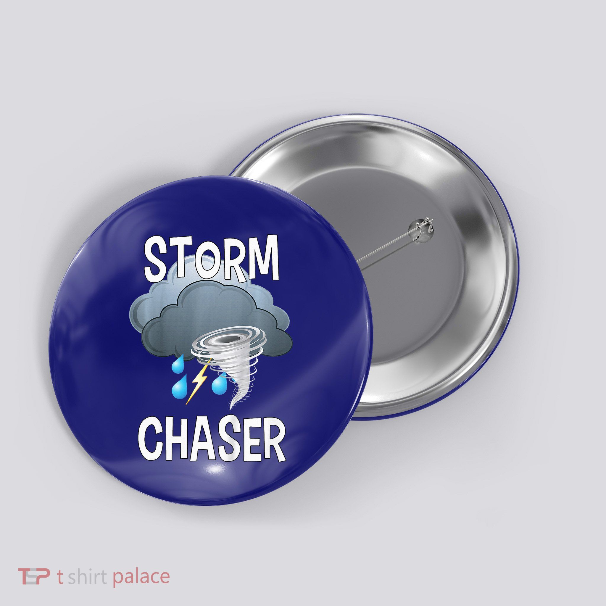 Storm Chaser Storm Hunter Tornado Button