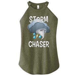 Storm Chaser Storm Hunter Tornado Women's Perfect Tri Rocker Tank